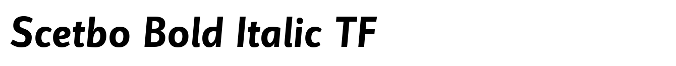 Scetbo Bold Italic TF